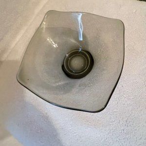 Vintage Grey Viking Glass Square Bon Bon Dis